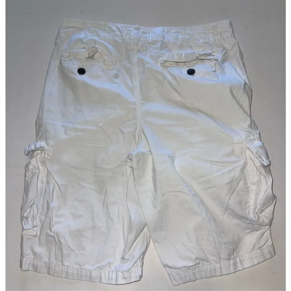 Urban Pipeline UP Cargo Khaki Chino‎ Shorts White Safair Rugged Mens Size 34